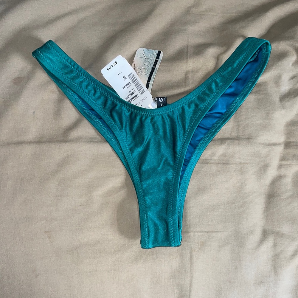 NWT Emerald High Waist High Hip Bikini Bottoms